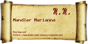 Mandler Marianna névjegykártya